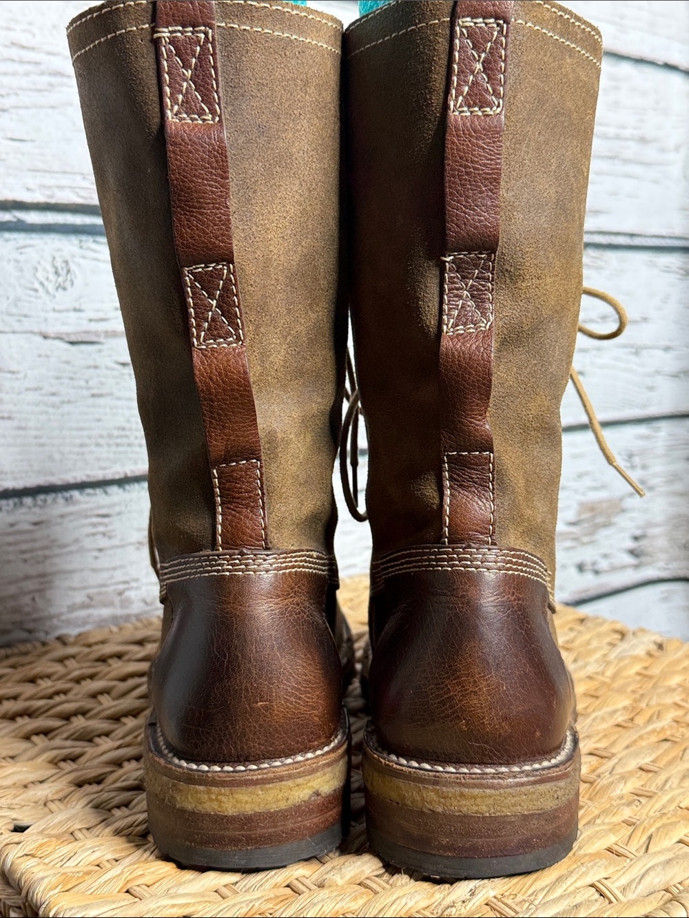 Frye Sundance Tuscarora lace up brown boots - Picture 5 of 15